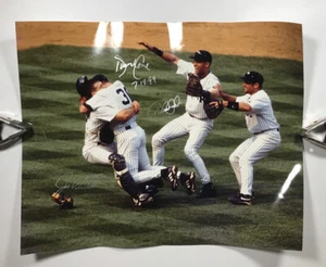 1999 Yankees Jeter, Girardi y David Cone firmados 16x20 foto de juego perfecta - Imagen 1 de 12