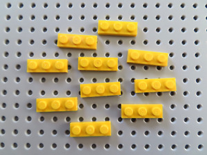 Lego 10 x flache Platte Bauplatte 3623  1x3   Noppen  gelb