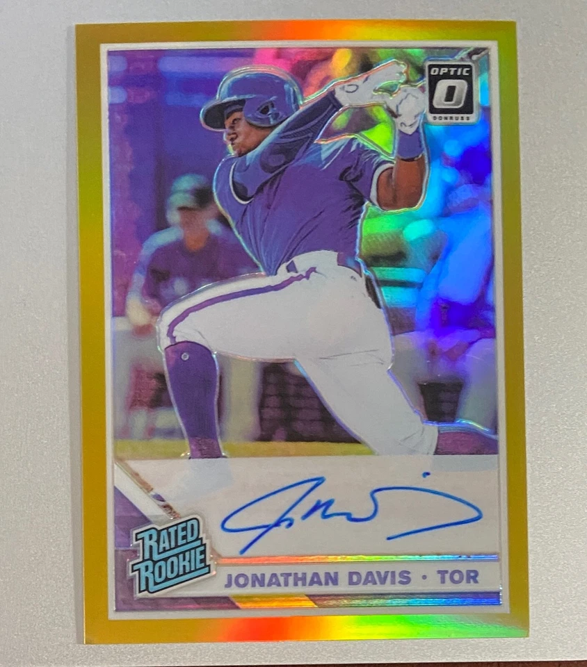 2019 Donruss Optic Rated Rookies Auto Gold #22 Jonathan Davis /10 RC #P2902 - Image 1 of 1