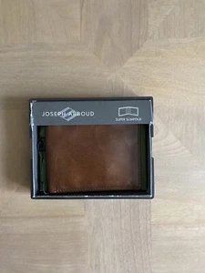 VTG Joseph Aboud Men’s 4-Credit Card Super Slim Leather Wallet Brown - Picture 1 of 7
