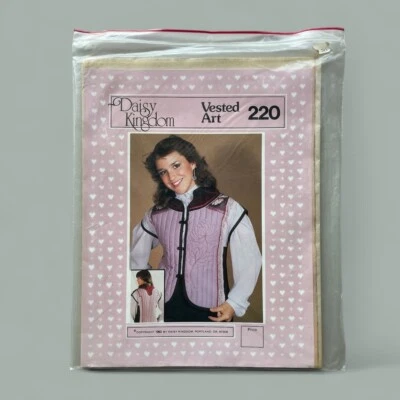 1983 Daisy Kingdom Vested Art Quilting Sewing Pattern Vest 220 FF Uncut NOS - Image 1 of 4