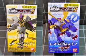 Digimon Adventure Vol 2 SHODO Metal Garurumon Holy Angemon 2 Figures NIB - Imagen 1 de 9