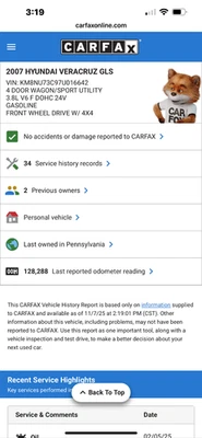 07-12 HYUNDAI VERACRUZ AUTOMATIC Transmission Assy. 3.8L AWD OEM *128K* Foto 1 de 4