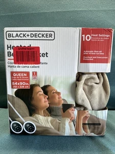 BLACK+DECKER Heated Queen Blanket, 84" x 90”, 10 Heat Settings, 10-Hour Timer - Picture 1 of 2