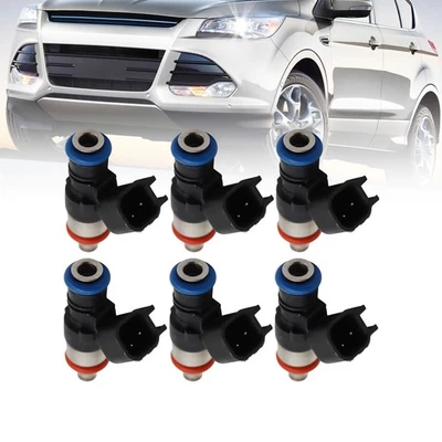 6PCS FUEL INJECTORS 0280158189 FJ998 FOR 2009-2012 FORD ESCAPE FUSION 3.0L USA - Image 1 of 4