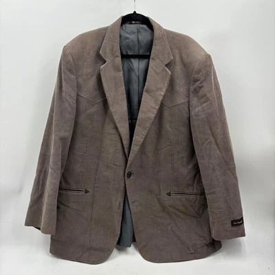 Blazer de pana Joe Namath Signature Collection para hombre 46R marrón estilo occidental Foto 1 de 4