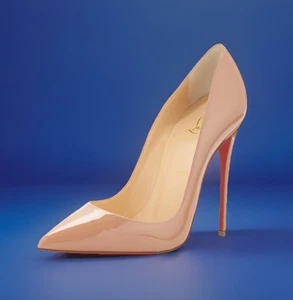 $845 NEW WOMEN Christian LOUBOUTIN SO KATE 120 NUDE PATENT HEELS/PUMPS US 11/41 - Picture 1 of 12
