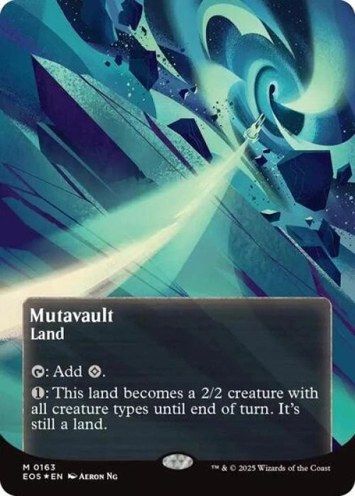 Mutavault (0163) (Borderless) (Galaxy Foil) -Foil Near Mint MTG Stellar Sights - Image 1 of 1