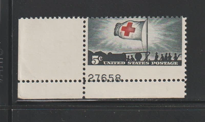 US EFO ERROR Stamps 1239 Red Cross: Major Perf. Shift w/most of plate #! MNH - Image 1 of 2