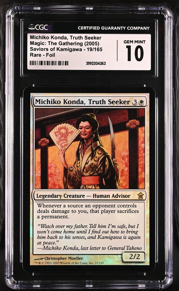 MICHIKO KONDA, TRUTH SEEKER Saviors of Kamigawa Foil Rare CGC 10 MTG - Image 1 of 2
