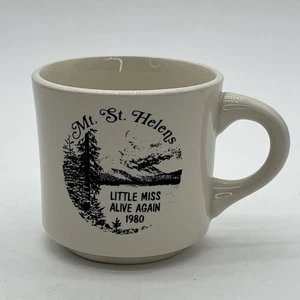 Mt. Saint Helens Commemorative Coffee Mug Little Miss Alive Again 1980 VTG USA - Picture 1 of 6