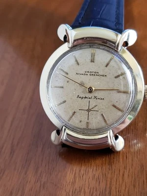 RELOJ PULSERA CROTON (NIVADA) ELEGANTE CAJA GF REPARADO 1947 Foto 1 de 4