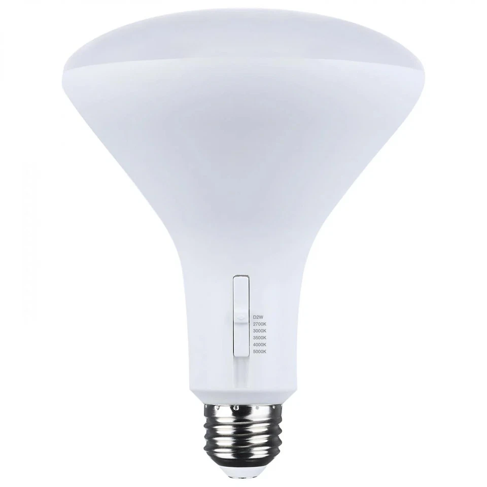 11 Watt BR40 LED - 27K/30K/35K/40K/50K CCT Selectable - Dim to Warm - White Fini - Image 1 of 4