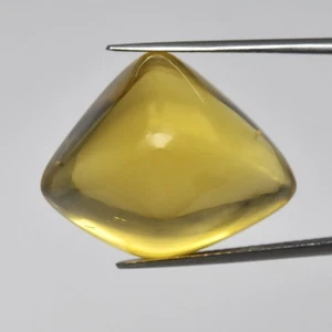 💎 23.86ct Free Form Cabochon Natural Yellow Quartz - Madagascar Gemstone - Picture 1 of 4