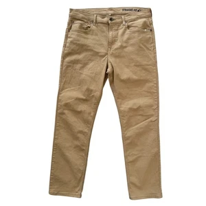 Quiksilver 34 (eigentlich 36 x 33) hellbraun khaki gerade Passform Herren Far Out Stretch Chinohose - Bild 1 von 9