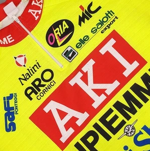 Vintage AKI GIPIEMME Sidermec Pro Cycling Jersey Nalini Short Sleeve Half Zip - Picture 1 of 12