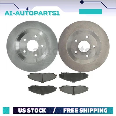 Front Brake Rotors + Brake Pads Kit Fits 2000 2001 2002 2003 Chevrolet Corvette - Image 1 of 4