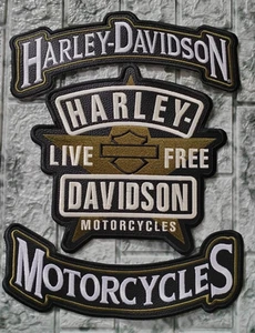 HARLEY DAVIDSON MILITARY STAR STYLE ROCKER PATCHES FOR JACKET BACK - Picture 1 of 7