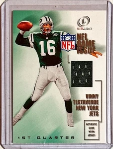 Vinny Testaverde 2001 Fleer Legacy NFL Game Issue Game Used Jersey Relic #GI-VT - Picture 1 of 2