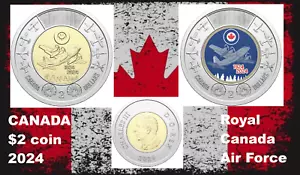 Moneta Canada 2$ Dollari 2024 100y Royal Canadian Air Force Aereo Finch Saber F86 - Foto 1 di 9