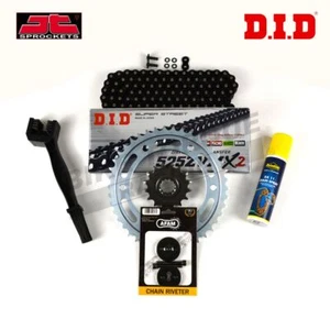 DID JT ZVMX Black Chain and Sprocket Kit fits Aprilia 750 Dorsoduro 2009-2016 - Picture 1 of 3