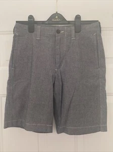 J.CREW STRETCH Blue Chambray Shorts Chino Flat Front - Waist 28", Inseam 9” - Picture 1 of 2