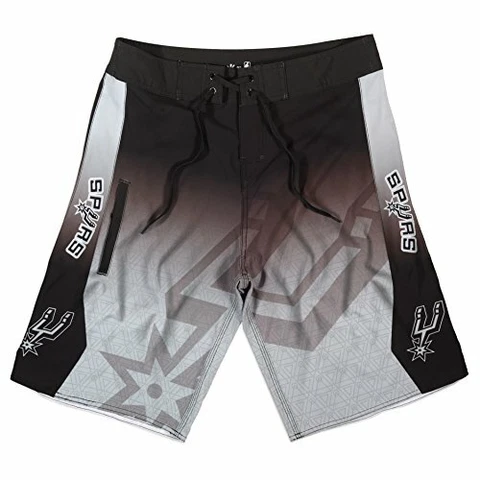 KLEW NBA Men's San Antonio Spurs Gradient Board Shorts Cover