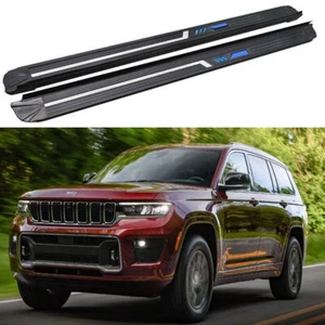 Black Running Board fit for Jeep Grand Cherokee 2022-2024 Side Step Nerf Bar - Picture 1 of 7