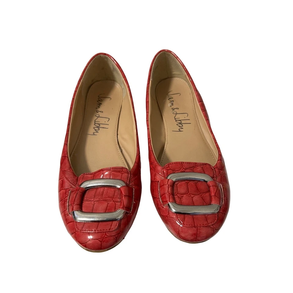 Pisos Sam and Libby con hebilla decorativa plateada talla 8 Foto 1 de 4