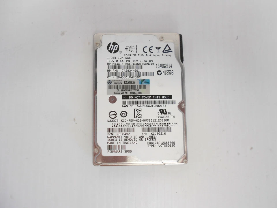 Hitachi HGST 1.2TB 10K 6Gbp/s SAS Hard Drive 2.5" HDD HUC101212CSS600 HP HPE - Image 1 of 1
