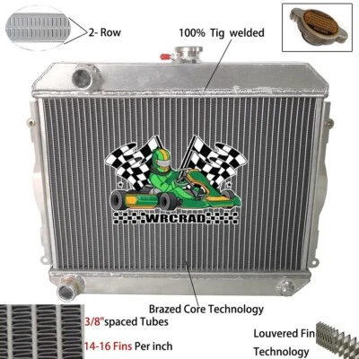 Radiador de refrigeración todo aluminio apto 1975-1979 1978 1977 1976 Toyota Corolla 1,2 L Foto 1 de 4