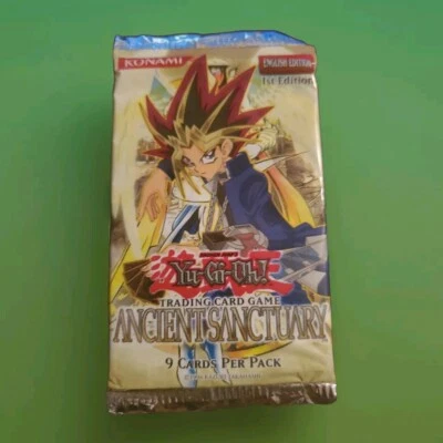 [1] Yugioh TCG pack of 9 Cards! SEALED Ancient Sanctuary 1st Ed. Booster Pack  - Image 1 of 2