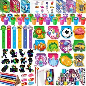 BenLouis 120Pcs Kids' Party Favors Sets Stampers Pencils Stickers School Stat... - Picture 1 of 7
