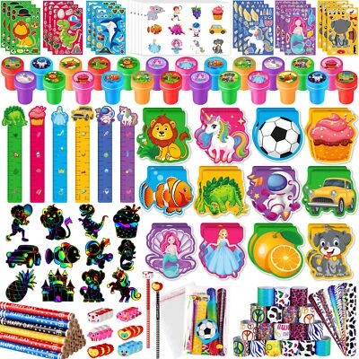 BenLouis 120Pcs Kids' Party Favors Sets Stampers Pencils Stickers School Stat... - Image 1 of 4
