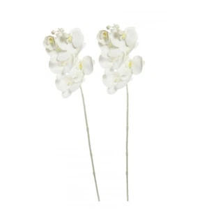 7 head Artificial White Phalaenopsis Orchid 77cm/29 Inches Tall Pack of 2 - Picture 1 of 1