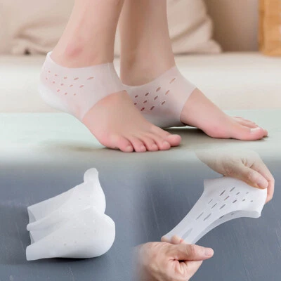 5cm Invisible Height Increase Insoles Silicone Heel Pad Sock Liners Pain Relieve