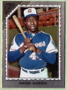HENRY AARON Braves ~ 2022 Topps Gallery pellicola arcobaleno ~ SPEDIZIONE GRATUITA - Foto 1 di 1