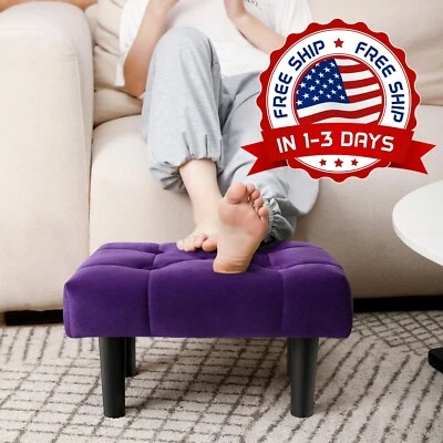 Reposapiés Asiento adicional para sala de estar entrada oficina color morado NEW - Image 1 of 4