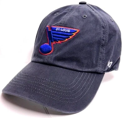 St. Louis Blues NHL '47 Franchise Vintage Navy Blue Hat Cap Men Fitted Large - L - Image 1 of 2