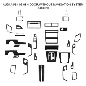 Juego completo de embellecedores de cubierta interior de fibra de carbono para Audi A4 S4 B7 2005-2008 - Imagen 1 de 19