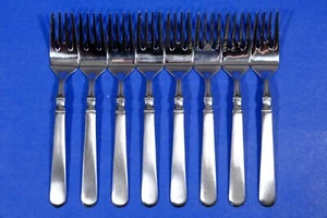 8 x Cuisinart Oxford Frost Handle Stainless Salad Forks 7 3/8” - Picture 1 of 2