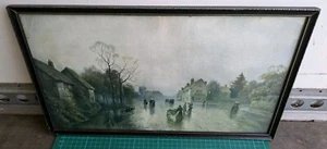 Anfang 20. Jahrhundert J W Gozzard gerahmter & glasierter Druck - "Showery Day"  - Bild 1 von 15