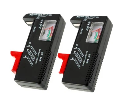 Paquete de 2 probadores de baterías Pgzsy, comprobador de baterías universal para AA / AAA / C / D / ⭐ Foto 1 de 4