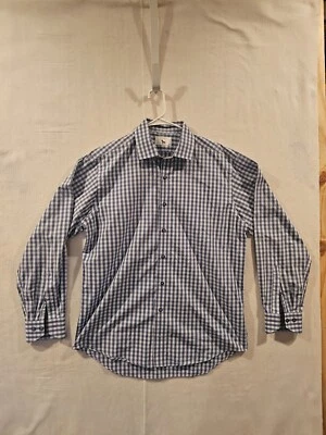Lorenzo Uomo Men's Blue Check Shirt Size 16.5 34/35 - Image 1 of 4