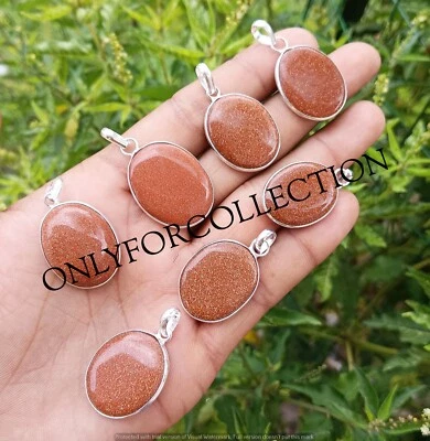 Лот ювелирных изделий кулон ручной работы покрытие серебро 925 пробы солнечный камень предложение - Изображение 1 из 3