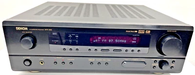 VTG Denon AVR-1603 AV Surround Sound Home Theater Receiver 5.1 Black - No Remote - Image 1 of 4