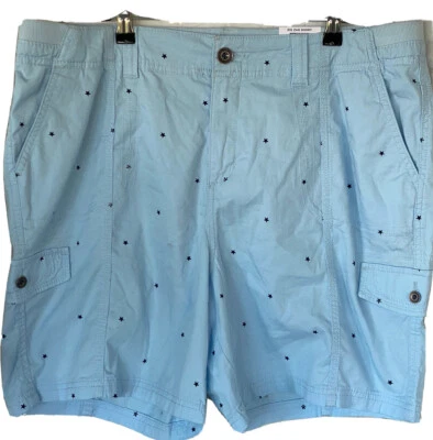 Bermuda cargo Style & Co feminina em zig zag confortável cintura azul claro tamanho 18 nova com etiquetas - Imagem 1 de 4