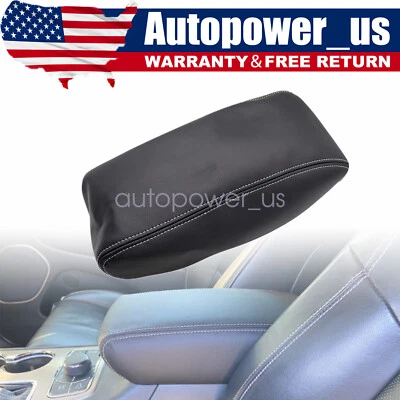 NEW 2011-2016 For Dodge Durango Leather Armrest Center Console Lid Cover Black - Image 1 of 4