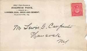 ANDREW PAYE - Lumber, Coal, Brick & Cement 1909 - Picture 1 of 1
