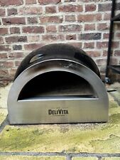 Delivita Wood Fired Pizza Oven - Black With Cover